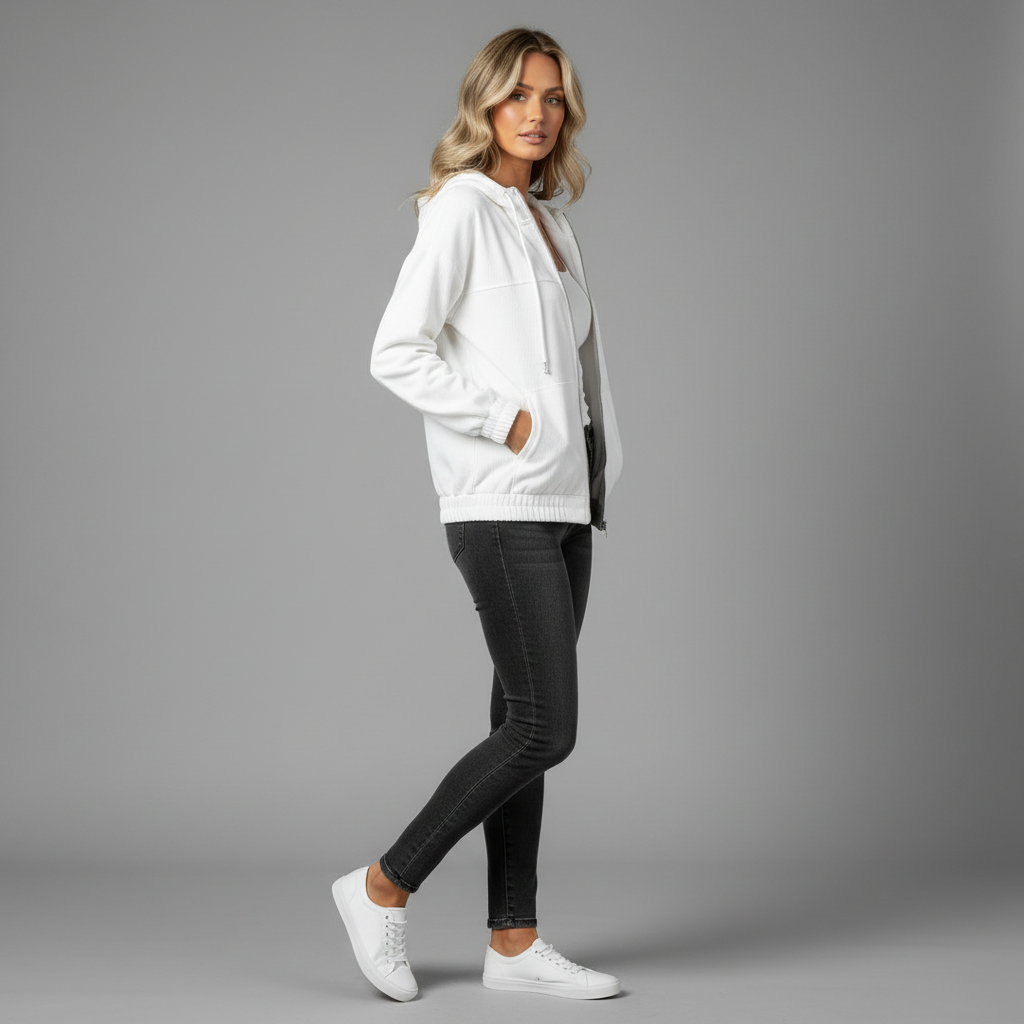 Casual Hooded Jacket with Zip for Men and Women