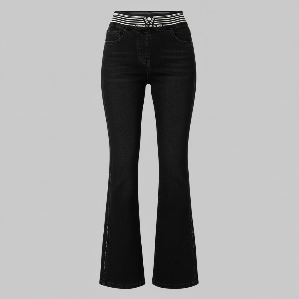 High-Waisted Slim Fit Flared Women's Jeans | Stylish Denim Pants