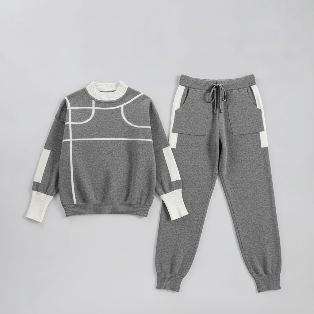 Breathable Two-Piece Active Wear Set | Sports and Lounge Outfit