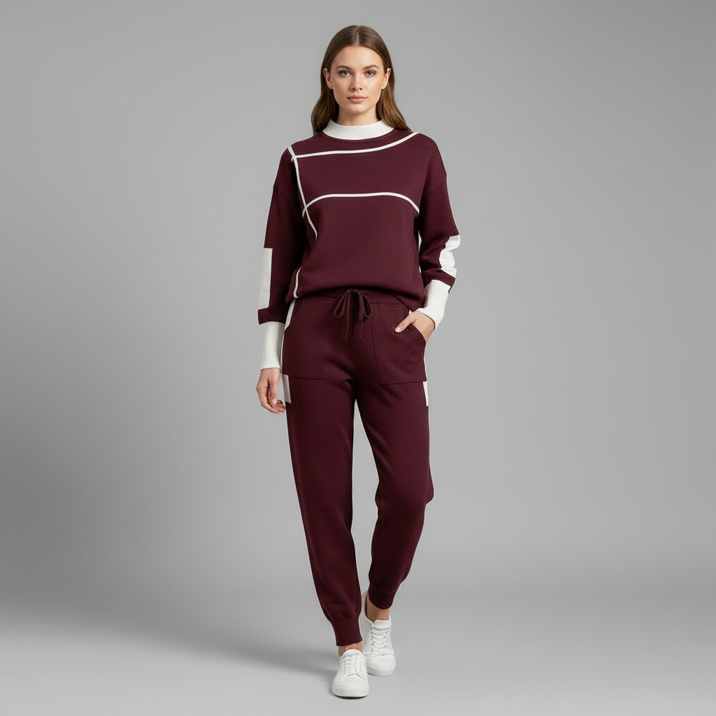 Breathable Two-Piece Active Wear Set | Sports and Lounge Outfit