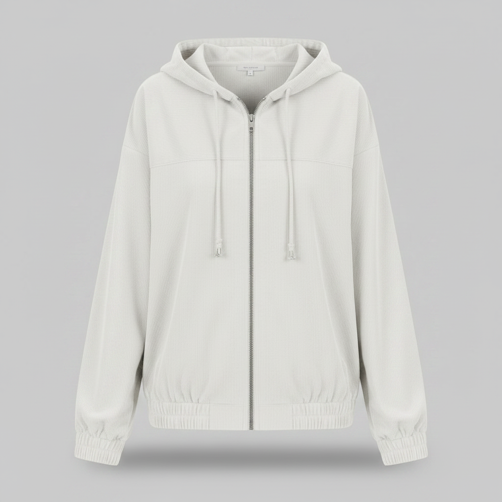 Casual Hooded Jacket with Zip for Men and Women