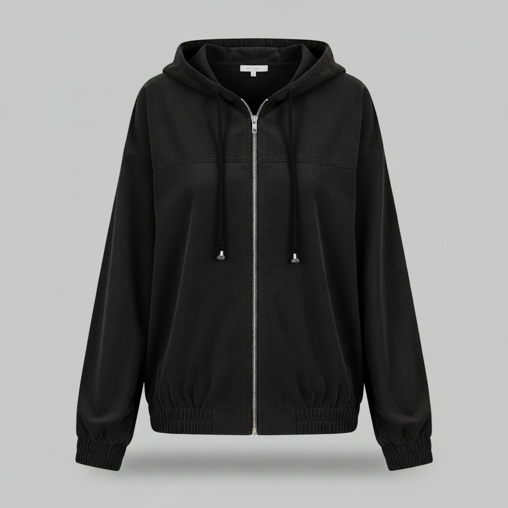 Casual Hooded Jacket with Zip for Men and Women