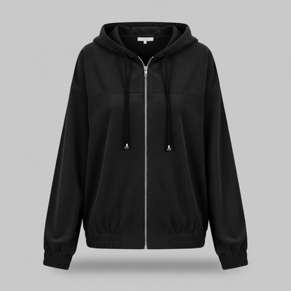 Casual Hooded Jacket with Zip for Men and Women
