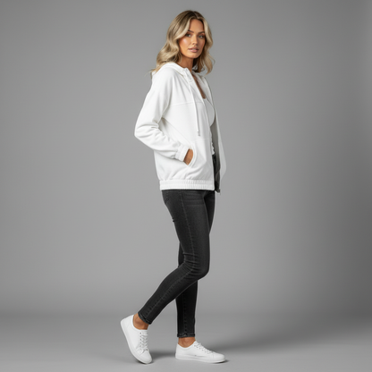 Casual Hooded Jacket with Zip for Men and Women