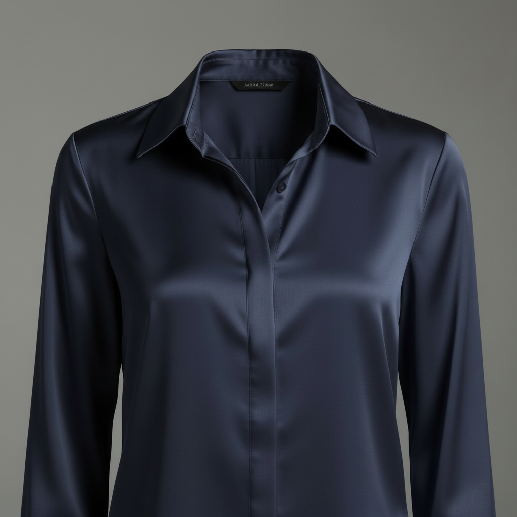 Elegant White Satin Blouse | Plus Size Tops for Women