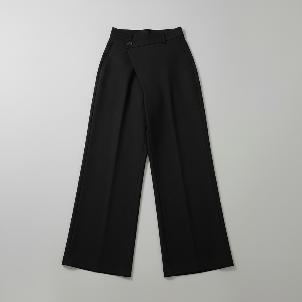 Emma | Women's Baggy Low Rise Jeans with Asymmetrical Waistband