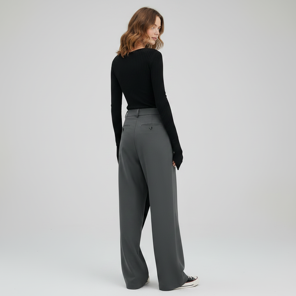 Emma | Women's Baggy Low Rise Jeans with Asymmetrical Waistband