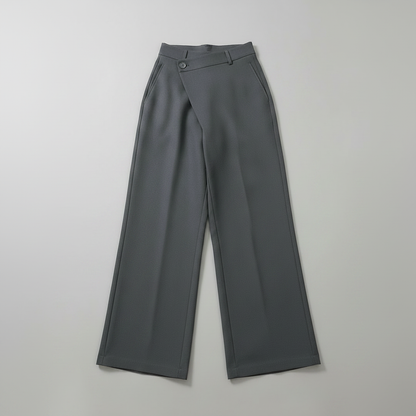 Emma | Women's Baggy Low Rise Jeans with Asymmetrical Waistband