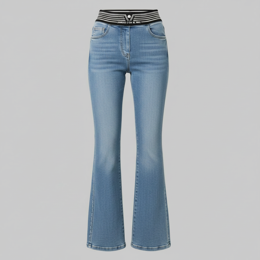 High-Waisted Slim Fit Flared Women's Jeans | Stylish Denim Pants