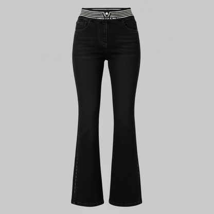High-Waisted Slim Fit Flared Women's Jeans | Stylish Denim Pants