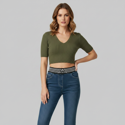 High-Waisted Slim Fit Flared Women's Jeans | Stylish Denim Pants