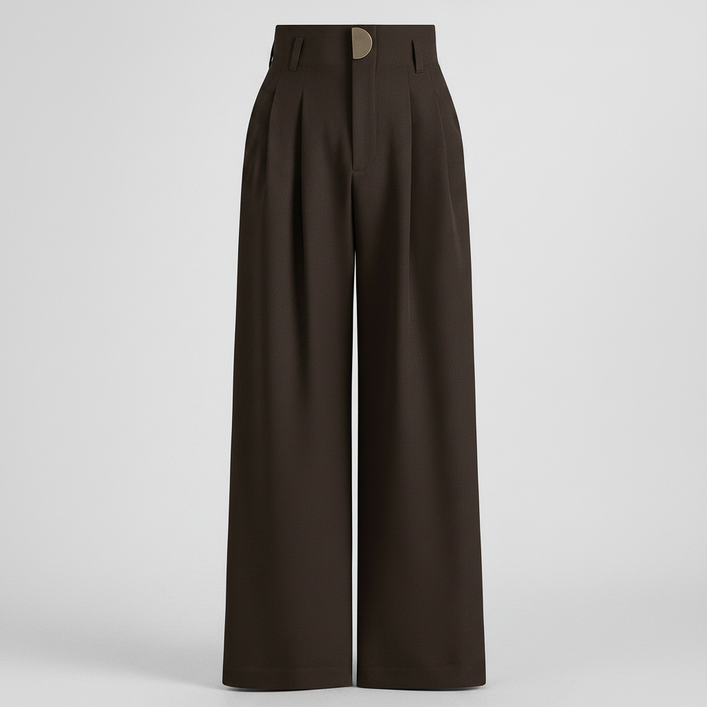 High-Waisted Wide Leg Trousers | Women's Elegant Pants