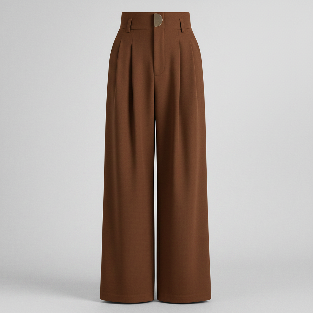 High-Waisted Wide Leg Trousers | Women's Elegant Pants