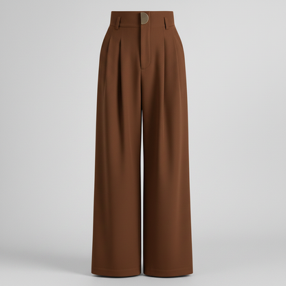 High-Waisted Wide Leg Trousers | Women's Elegant Pants