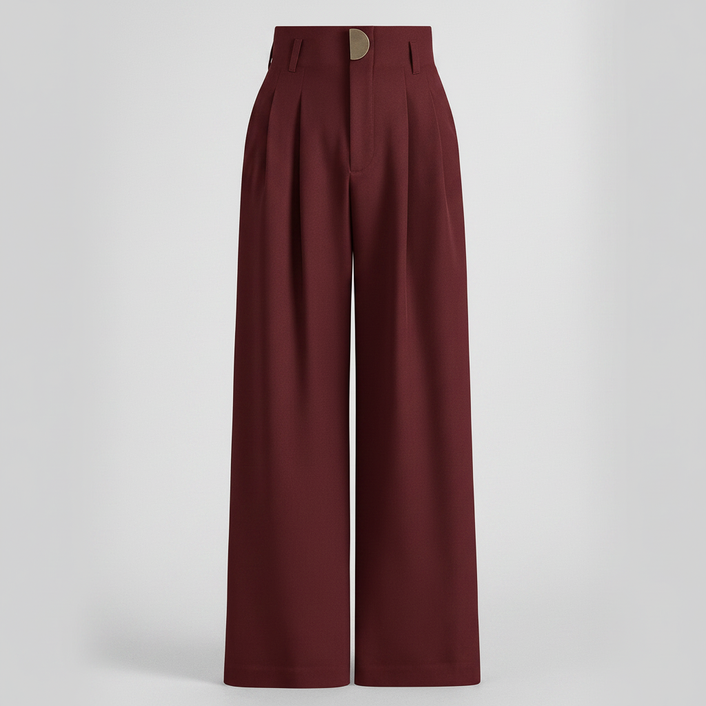 High-Waisted Wide Leg Trousers | Women's Elegant Pants