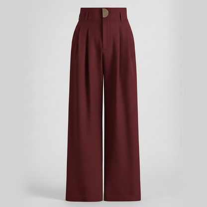 High-Waisted Wide Leg Trousers | Women's Elegant Pants