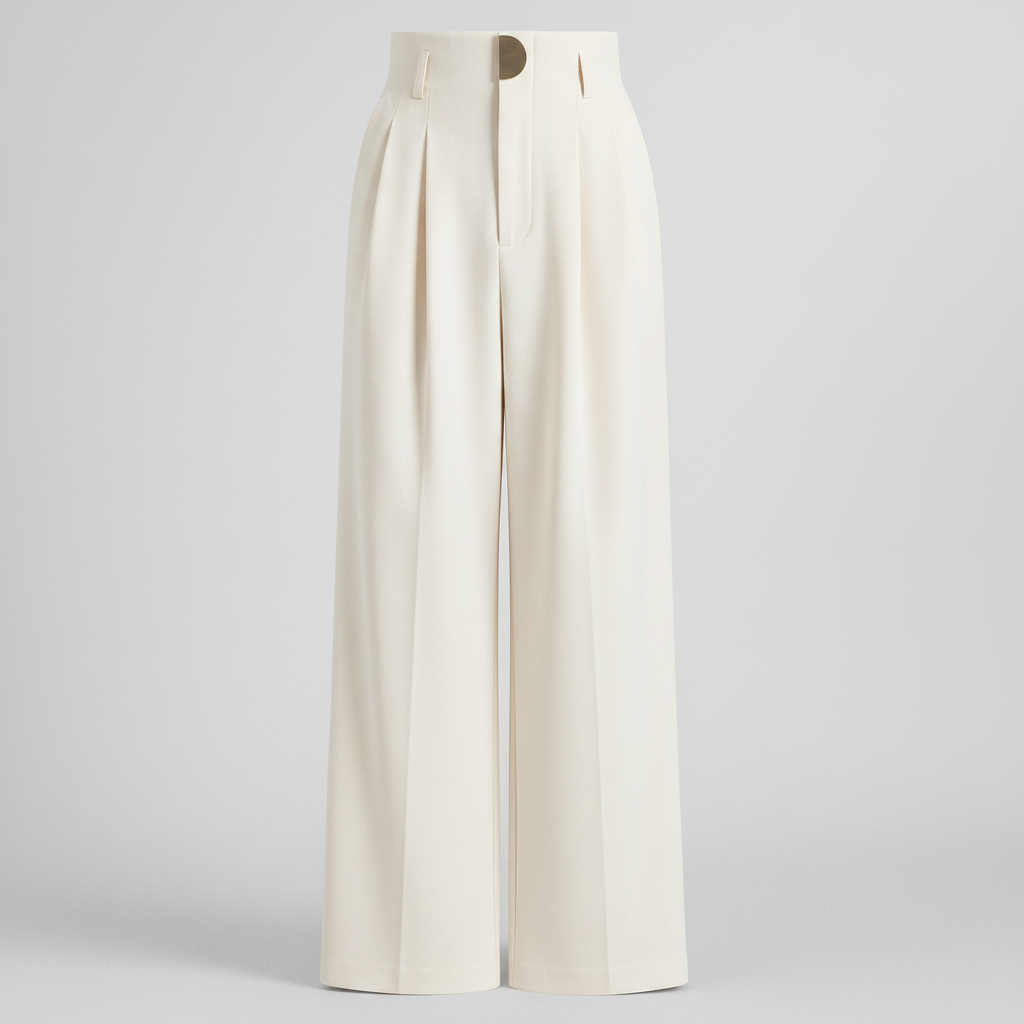 High-Waisted Wide Leg Trousers | Women's Elegant Pants
