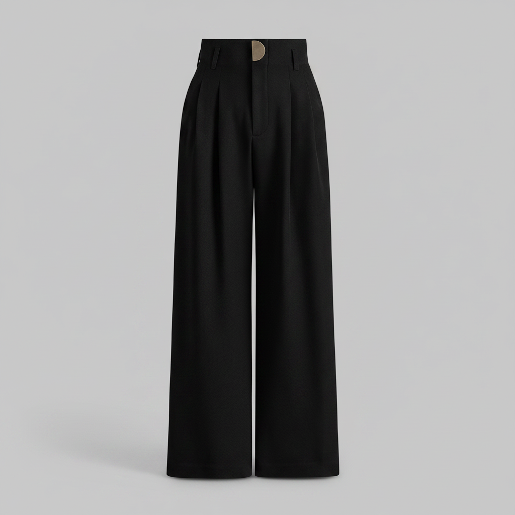High-Waisted Wide Leg Trousers | Women's Elegant Pants