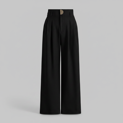 High-Waisted Wide Leg Trousers | Women's Elegant Pants