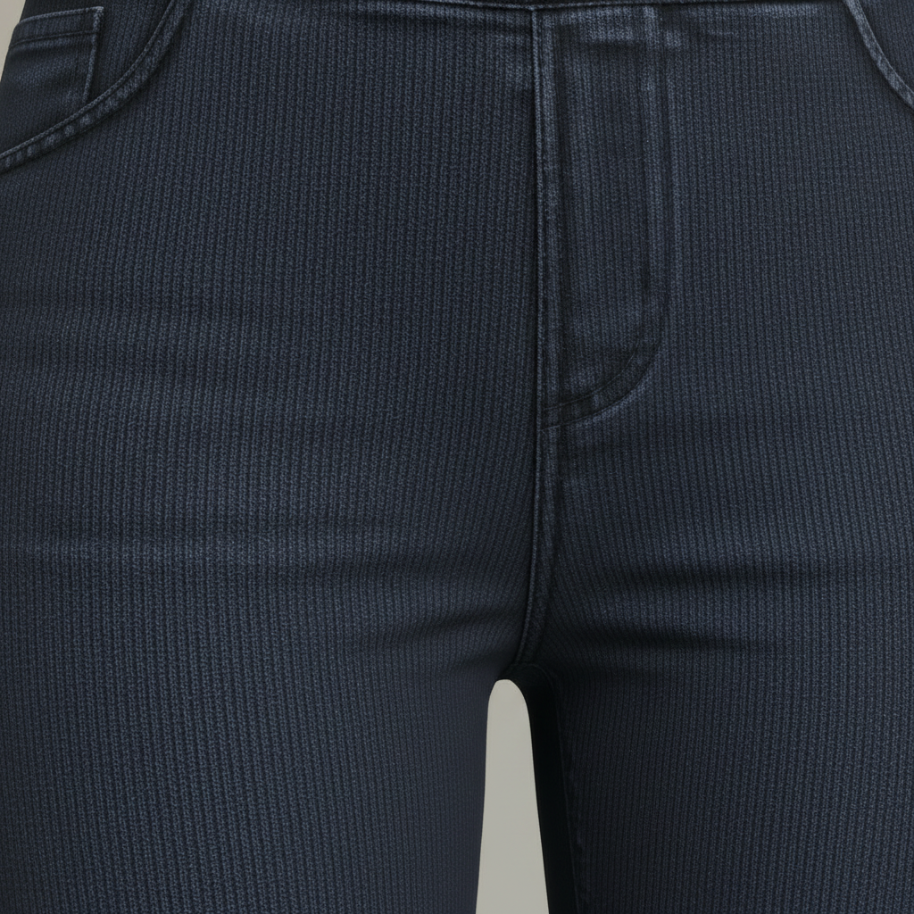 High Waisted Jeggings | Women's Stretch Denim Look Trousers