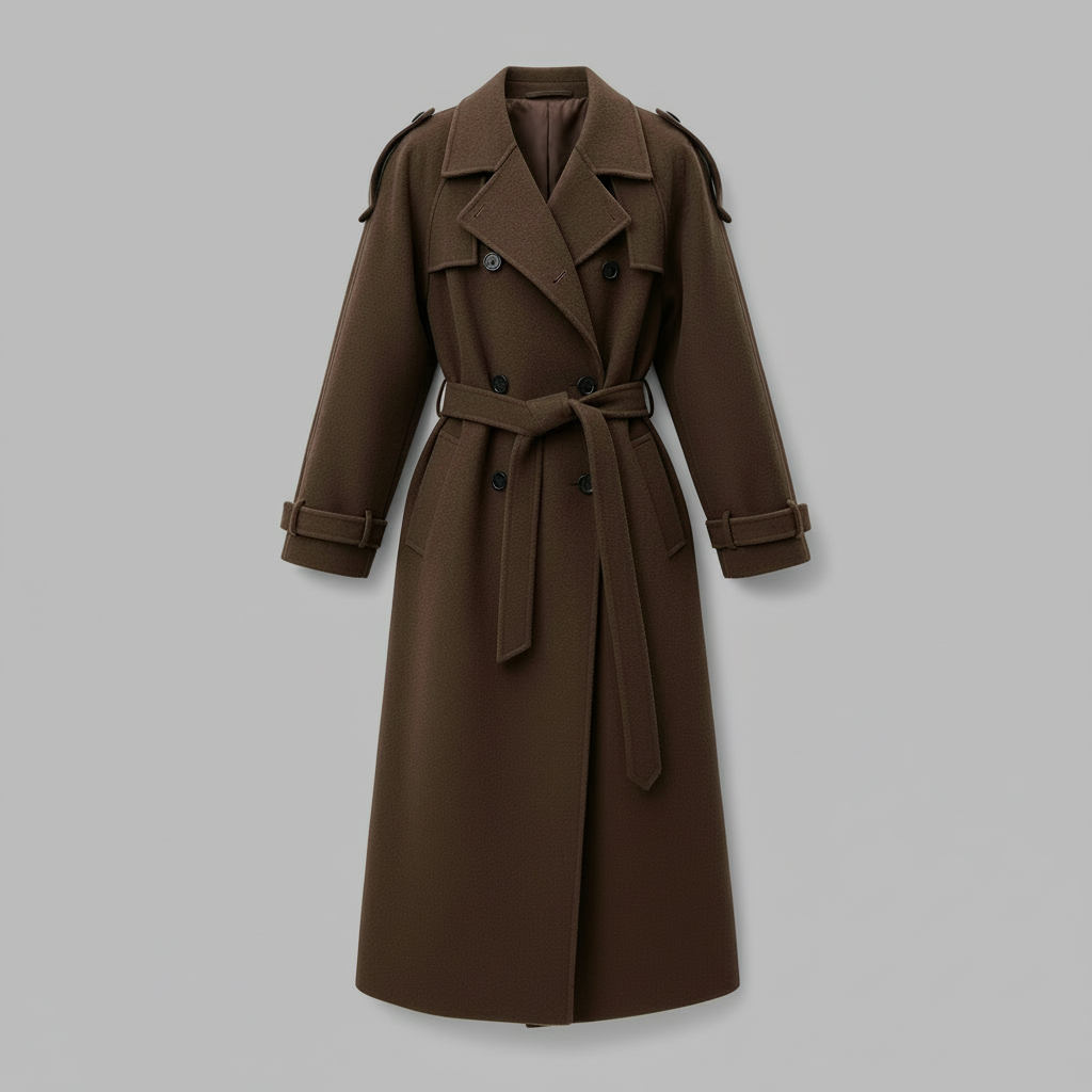 Maxi Wool Coat With Waist Belt | Women's Winter Outerwear