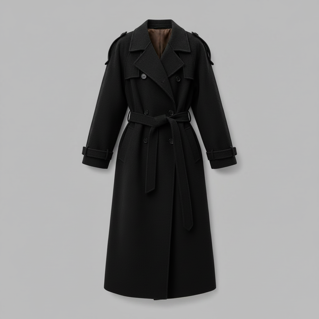 Maxi Wool Coat With Waist Belt | Women's Winter Outerwear
