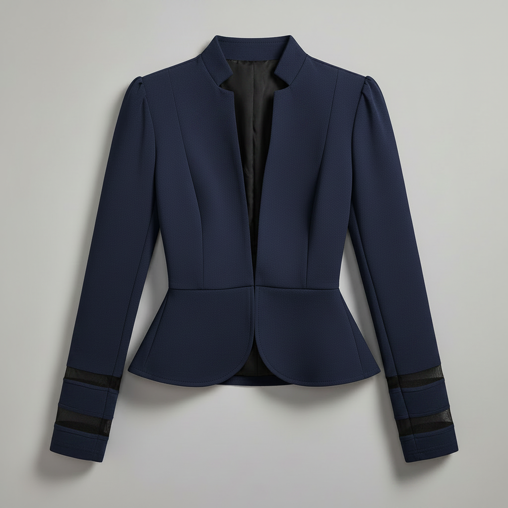 Peplum Women's Blazer | Slim Fit White Blazer with Structured Shoulders