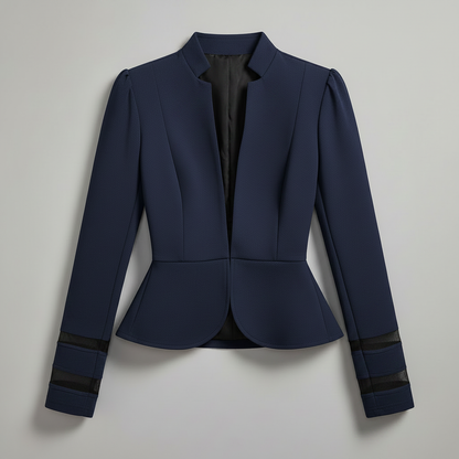 Peplum Women's Blazer | Slim Fit White Blazer with Structured Shoulders