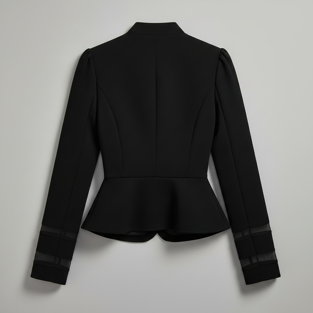Peplum Women's Blazer | Slim Fit White Blazer with Structured Shoulders