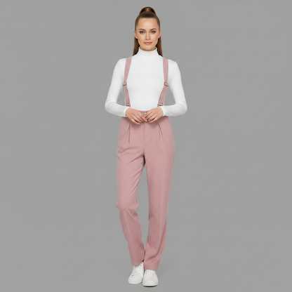 Pink Corduroy Overalls | Women's Casual Jumpsuit