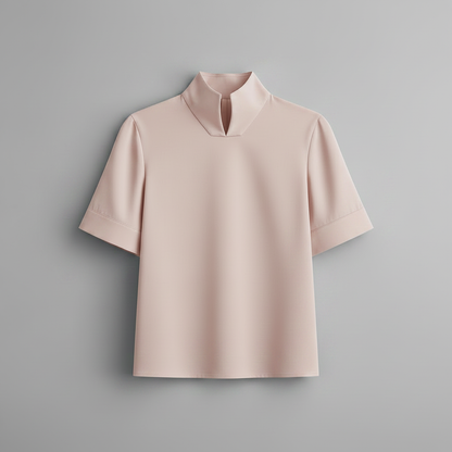 Stand Collar Blouse | Minimalist Structured Women's Top