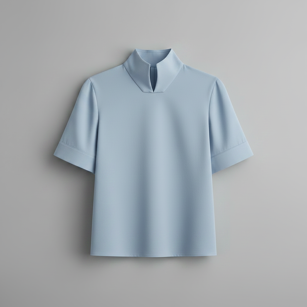 Stand Collar Blouse | Minimalist Structured Women's Top