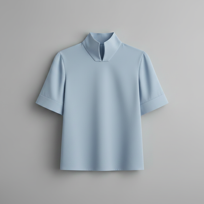 Stand Collar Blouse | Minimalist Structured Women's Top