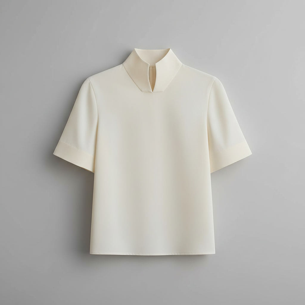 Stand Collar Blouse | Minimalist Structured Women's Top