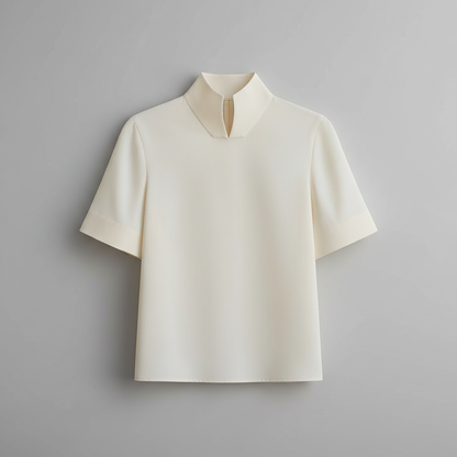 Stand Collar Blouse | Minimalist Structured Women's Top