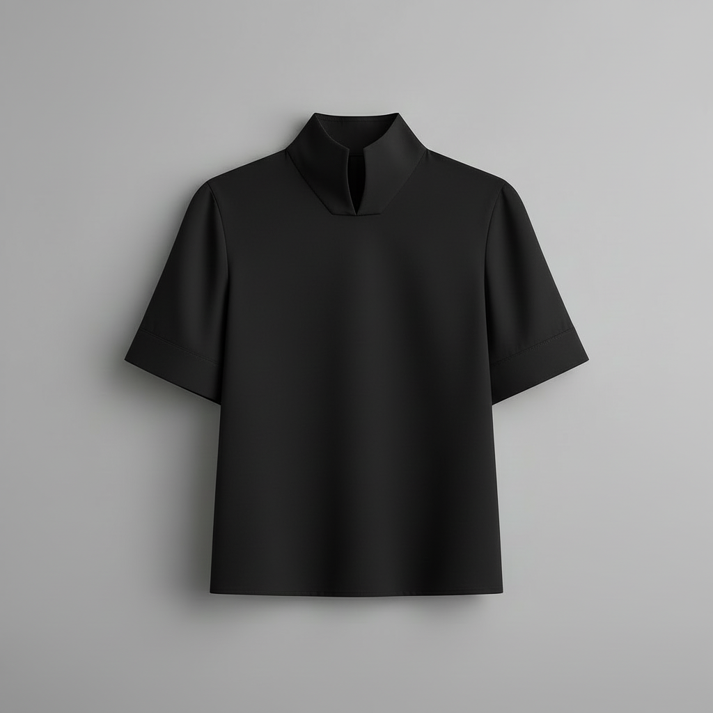 Stand Collar Blouse | Minimalist Structured Women's Top