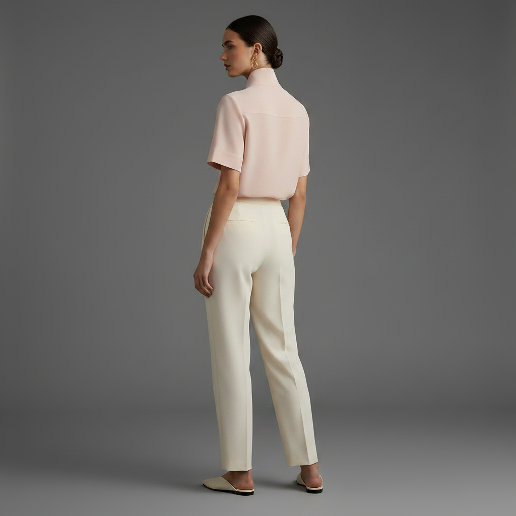 Stand Collar Blouse | Minimalist Structured Women's Top