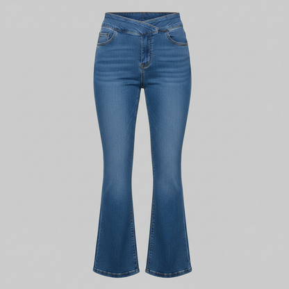 High Waist Flare Jeans | Women's Black Stretch Denim